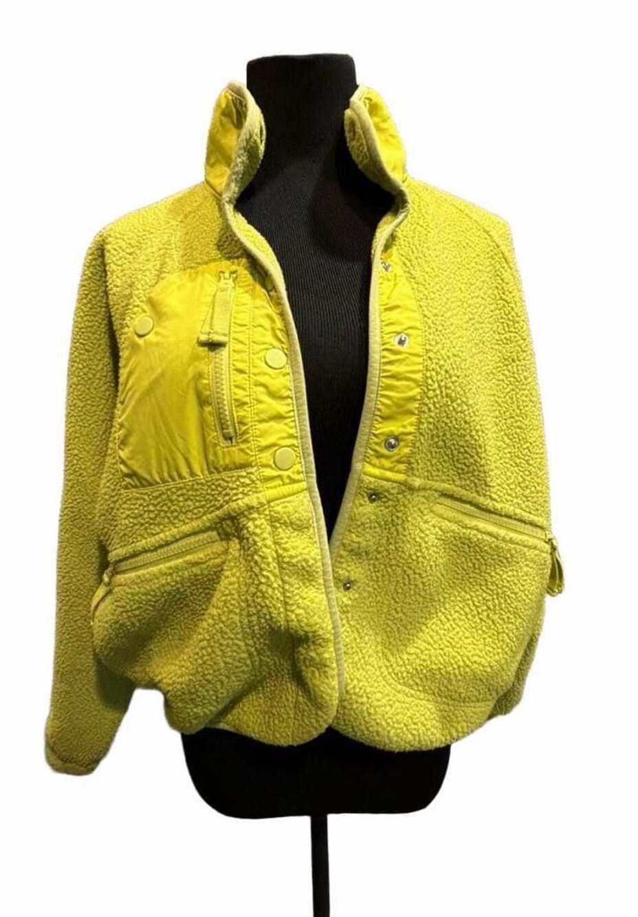 872 FP Movement Hit The Slopes Fleece Jacket Size M Lime Zest